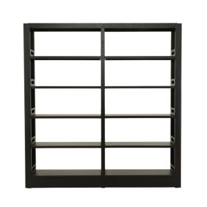 Adjustable Plate 6 Layers Metal Woodgrain Library Bookshelves
