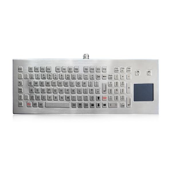 Stainless Steel Industrial Keyboard With Touchpad IP68 Waterproof Desktop Metal
