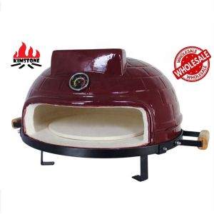 Quality KIMSTONE 21 Inch Mini Outdoor Garden Portable China Wooden Burning Charcoal Pizzaofen Brick Pizza Oven Wood Fired Grill for Sale for sale