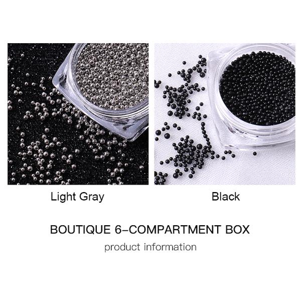 Mini Caviar Metal Stainless Steel Bead 3D Nail Art nail charms in bulk Decoration Golden Silvery Rose Gold Ball