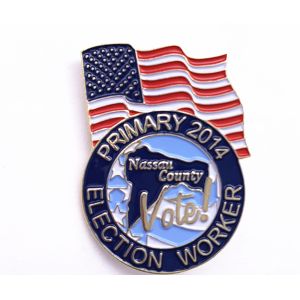 Popular Custom Made Enamel Badges , Metal Die Struck Lapel Pins