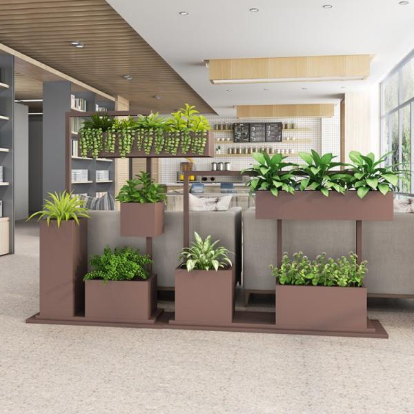 Garden white large outdoor flower pots stand and planters set