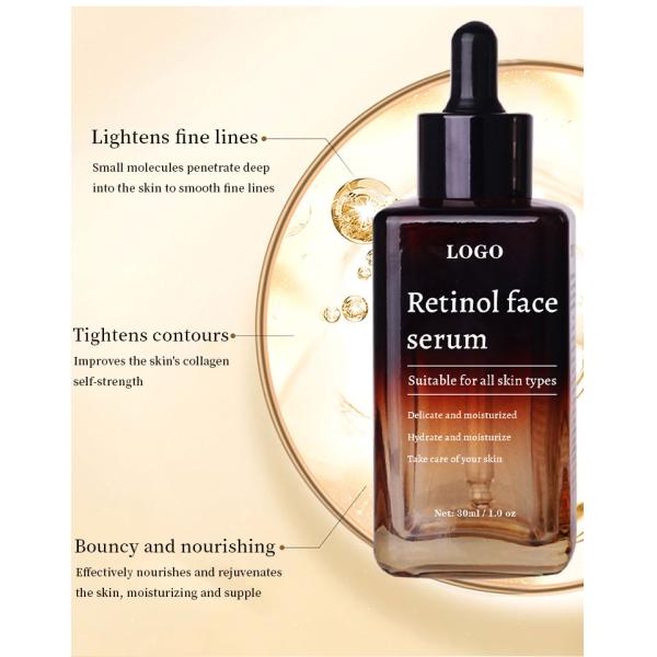 Retinol Face Skin Care Serum Organic Natural Anti Wrinkle Dark Spot Remover Brighten And Whitening Facial Serum