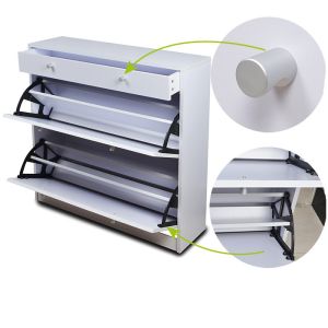 Space saving 35KG 83cm Width Wooden Shoe Storage Unit