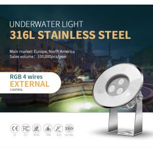 Quality Adjustable Angle 3W Underwater Led Underwater SMD3535 90LM for sale