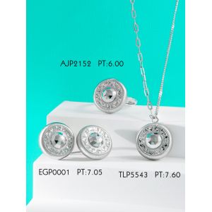 China Platinum Wheel shape set necklace & earring & ring new special jewelry. on sale