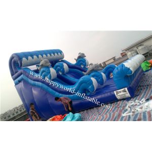 China inflatable dolphin slide  , inflatable dry slide , inflatable side on sale