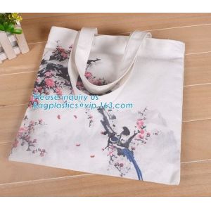 College student's bag custom logo large space plain canvas tote bag,Promotional