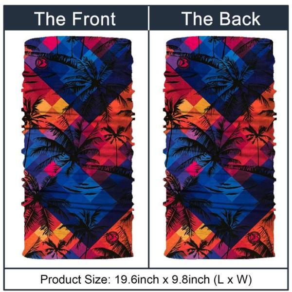 Magic Cotton Headwear Mens Motorcycle Neck Tube Scarf