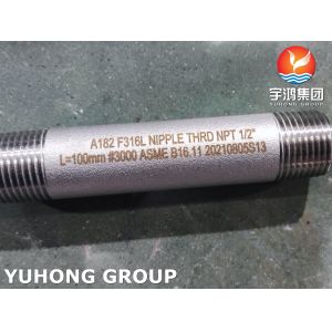 ASTM A182 F316L Stainless Steel CL3000 Threaded Fitting For High Pressure Application