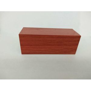 Reddish Brown Rectangle Wood Finish Aluminium Profiles , Standard Aluminum