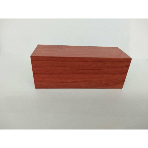 Reddish Brown Rectangle Wood Finish Aluminium Profiles , Standard Aluminum
