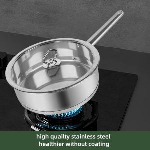 High Quality Kitchen Warethree-layer Double Bottom Stainless Steel Cookingware