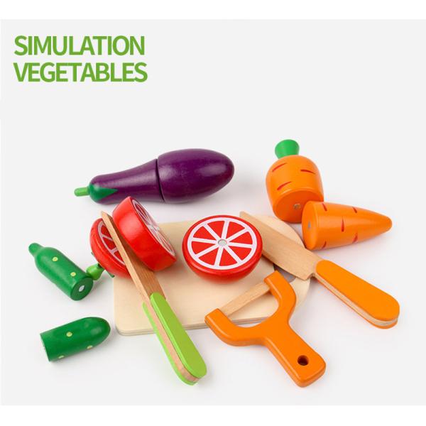 Montessori Kitchen Pretend Toy For Children Cutting Fruit Vegeta