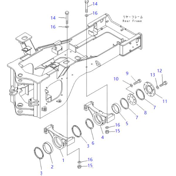 425-46-12350 4254612350 Packing KOMATSU Wheel Loader Spare Parts For WA500-3