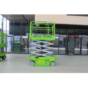 China Light Green Self Propelled Scissor Lift Working Height 18m Diesel Engine on sale