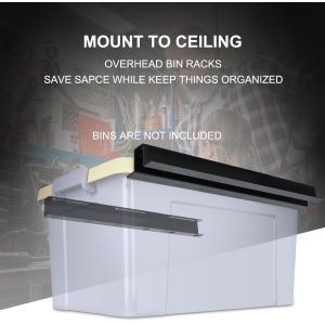 Folding Rack for Garage Ceiling Mount Overhead Storage Bin Multifunctional and