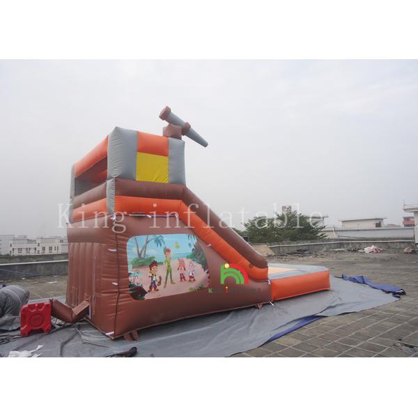Outside Playground Inflatable Water Slide With Mini Pool For Summer CE UL