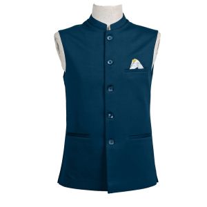 Custom Business Casual Suit Jacket Cotton Silk Solid Waistcoat