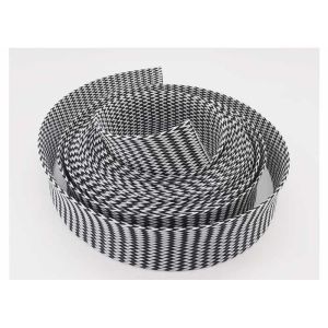 Black White 3.0mm PET Expandable Braided Sleeving Electrical Wiring Harness