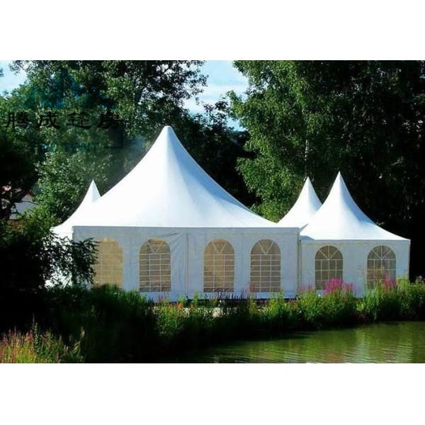 Portable 6x6M Pagoda Canopy Tent High Peak 15 Years Warranty With Indoor Decorations