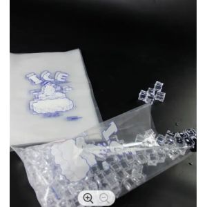 Transparent Disposable Plastic Ice Cube Bags Custom Printed Delivery