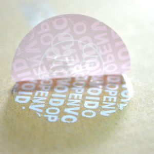 Adhesive Hair Bag Warranty Tamper Evident Security Labels Void / Open Void