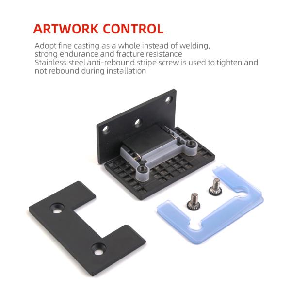 Bathroom Stainless Steel Glass Door Clip Hinge for 5-8mm Fixed Glass in Shower Room