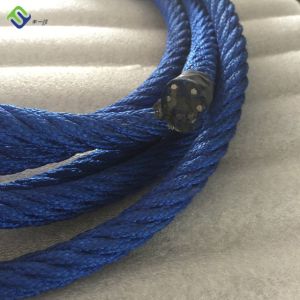 Steel Wire Structure Polyester Braided Combination Rope 16mm 6x7