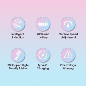 Soft Bristle Electric Toothbrush ABS Plastic Rechargeable IPX7 Waterproof Travel