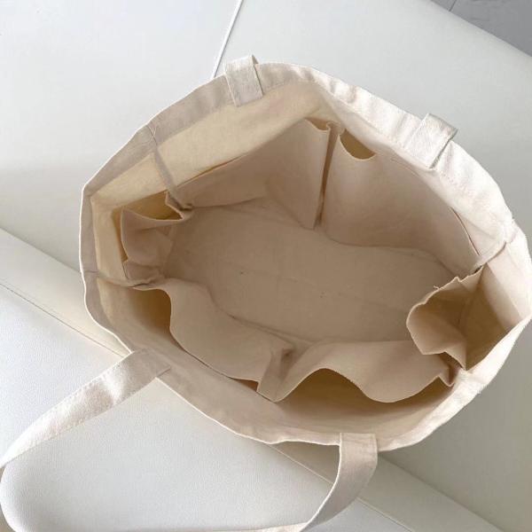 Factory OEM White color Nature Handbag Tote Cotton Bag Wholesale Custom Canvas Green Shopping Bags Shoulder Bag