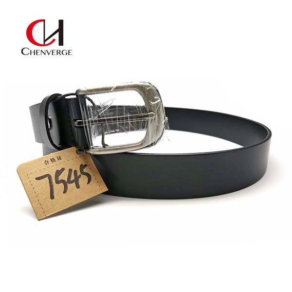 Men's Cowhide Genuine Leather Belt Width 34mm Brown Black Color