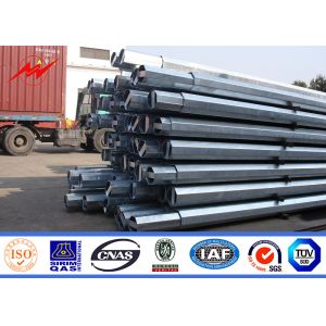 Outdoor 4mm Polygonal 12m Steel Transmission Poles Galvanization