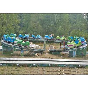 4 - 7km/H Speed Mini Roller Coaster 380v 8.8kw Rated Power 1.4m * 90cm Trolley