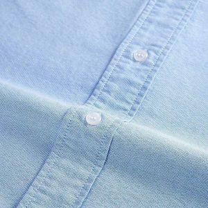 Men's Garment Woven Oxford Fabric 50% Cotton 50% Polyester Reactive Dyeing