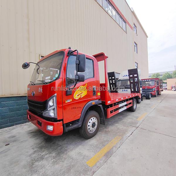 High Tensile Steel 3-5tons Flat Bed Tow Truck Optional Crane 4x2 Drivng type