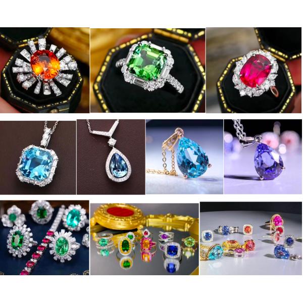 Artificial Cultivation Doped Color Sapphire AL2O3 Customized CZ Method Ruby Blue Padparadscha