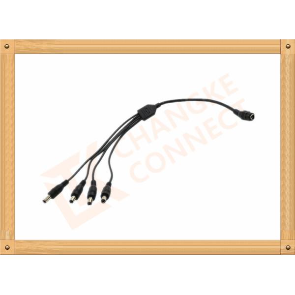 DC12V 5.5X2.1 MmCustom Cable Assembly 1 To 4 Y Type Male To Female Easy To Clean