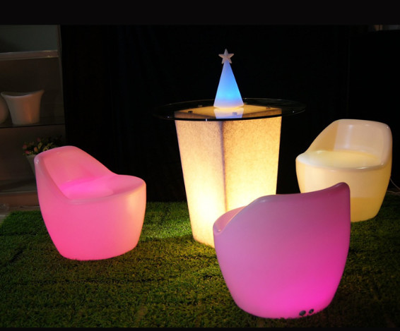 Buy Custom LED Roto Molded Furniture Remote Lighting Outdoor Plastic Beach Chairs at wholesale prices