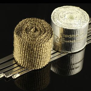 Silica Basalt Fabric Fiberglass Titanium Lava Thermal Insulation Wrap Tape Fire