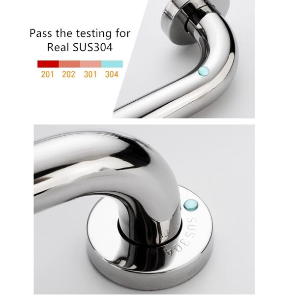 25X300mm Chrome Surface Finishing Bathroom Toilet Support Grab Bar for Elderly Safety
