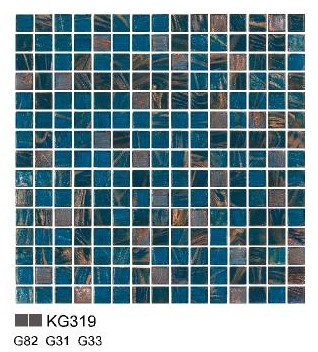 KG series glass mosaic for background decor KG319