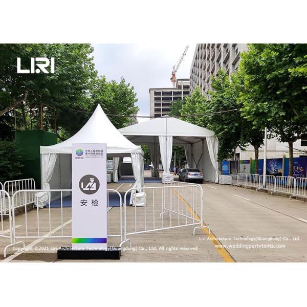 Plain PVC Sidewalls Aluminium Pagoda Tent For National Games PRC