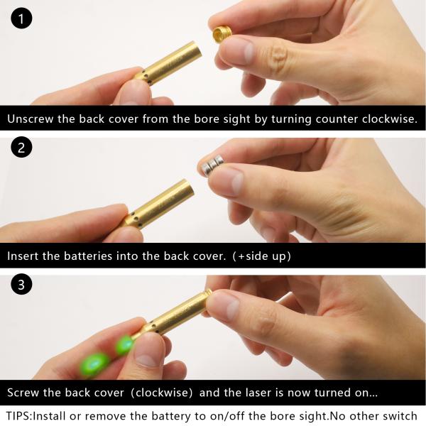 Sturdy Bore Laser Sight 223 Rem Green Dot Laser Boresight Class IIIA