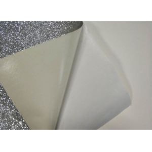 Silver Water Activated Self Adhesive Glitter Paper 12  * 12  With Jumbo Rolls