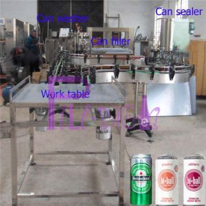 China Soft Drink Aluminum Can Filler Machine , Commercial Can Sealing Equipment on sale