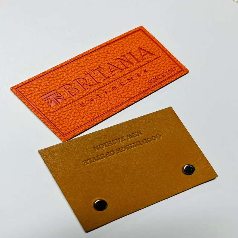 Rectangle Shape Custom Leather Labels for Garment Label Promotion