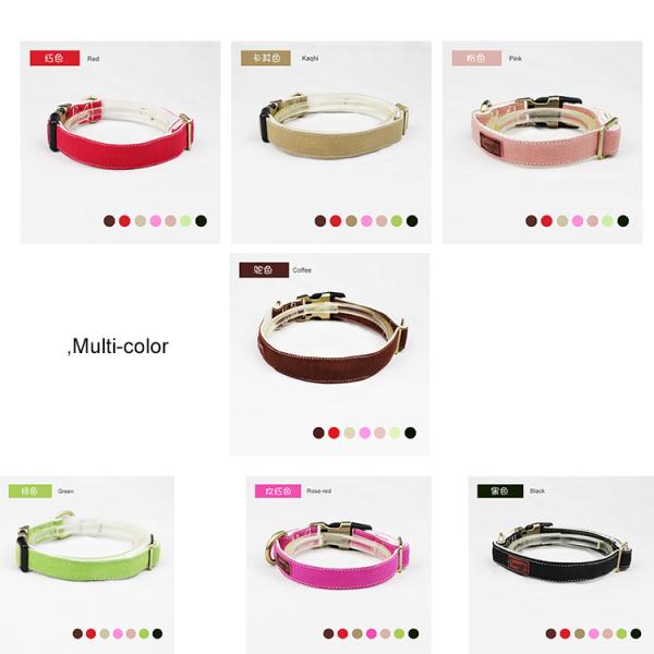 C505 Wholesale Adjustable Canvas Cotton Waterproof Pet Dog Training Collar Sublimation