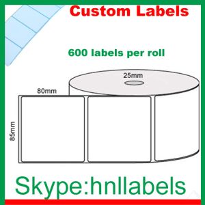 Quality Thermal Transfer Labels 85mmX80mm/1 Plain F/Gra Gloss Roll Permanent, 600Lpr, 25mm core for sale