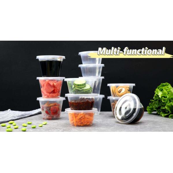 Biodegradable PLA 2 Ounce Condiment Cups With Lids Clear Plastic Cold Drink Cups